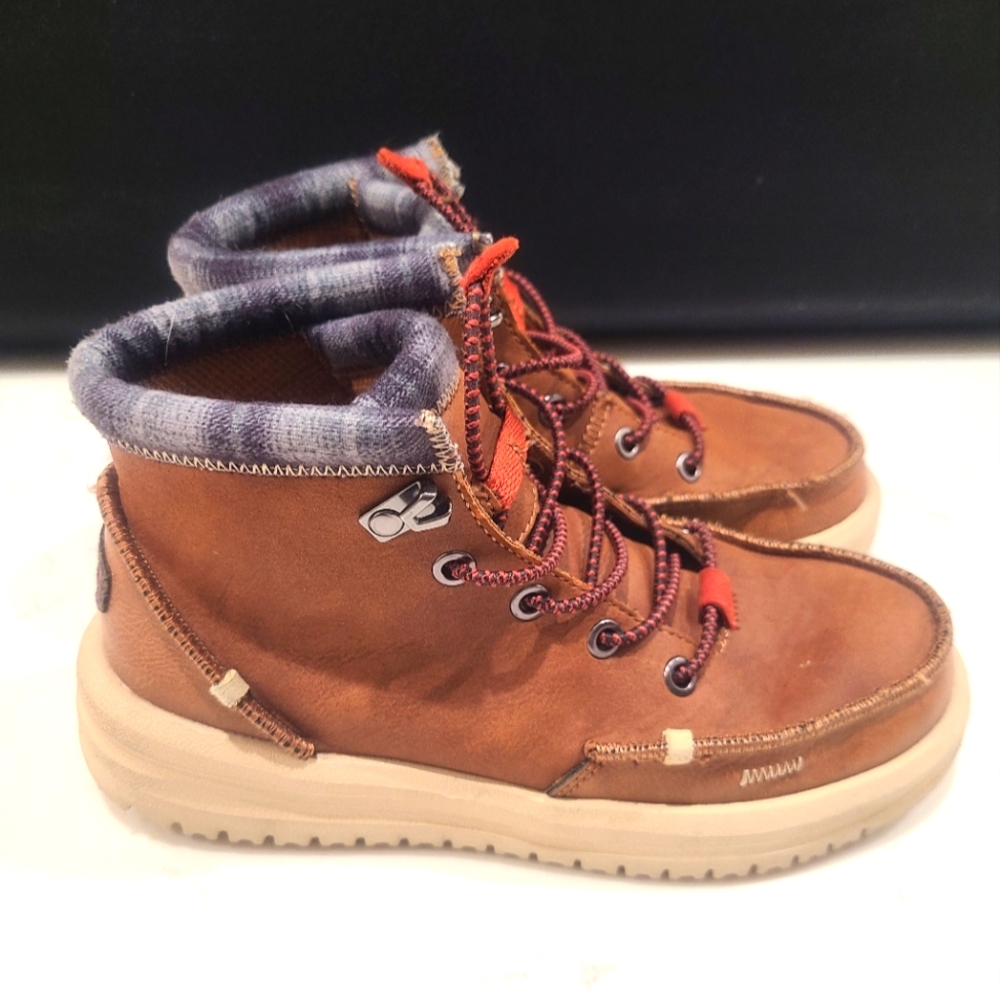 Hey Dude Bradley Classic Kids Brown and Tan Boots